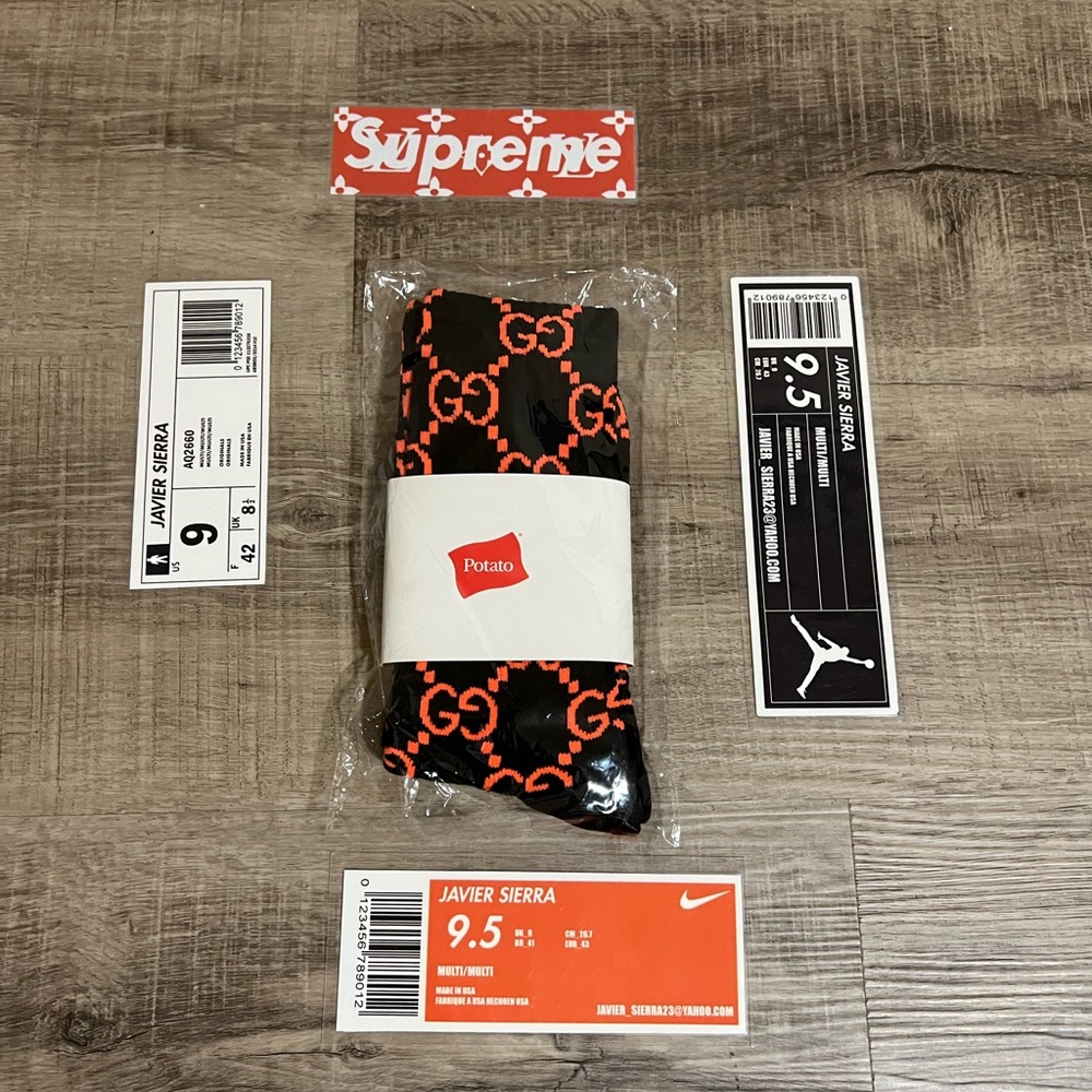 Black and orange Gucci print socks (Limted Edition) sold out in minutes…